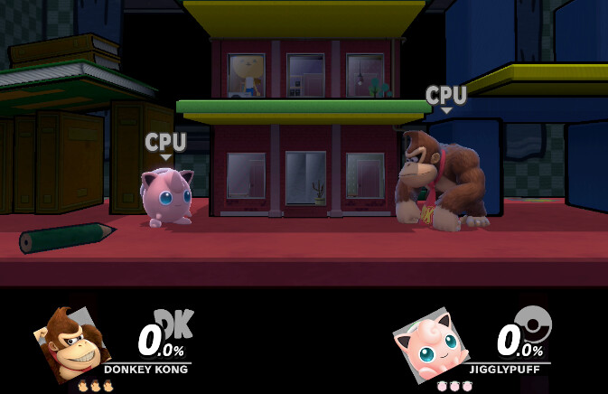 larry is using standard donkey kong